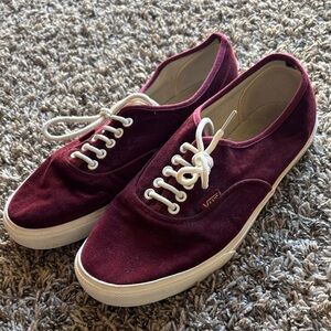 Vans Maroon Canvas Shoes